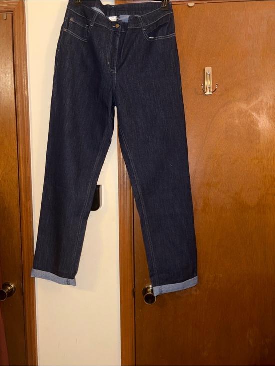 Denim - Women's Straight-Leg Dark Blue Jeans